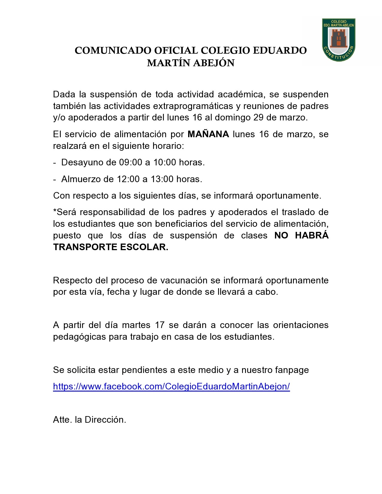 COMUNICADO OFICIAL COLEGIO EDUARDO MARTÍN ABEJÓN page0001